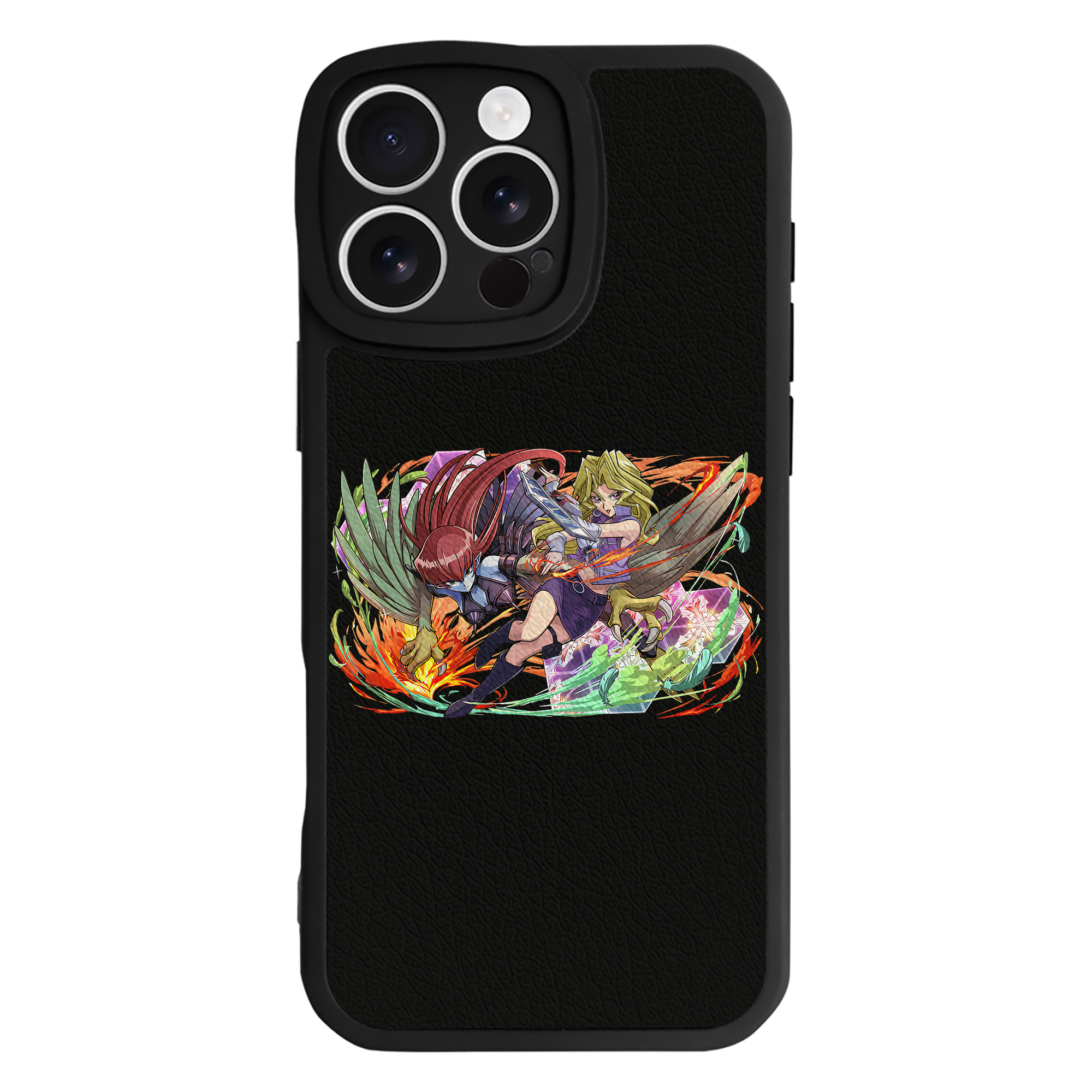 （画像用） 遊☆戯☆王 Yu-Gi-Oh! 【iPhone 16シリーズ対応】シリコンスマホケース（レザー調） 材質：シリコン